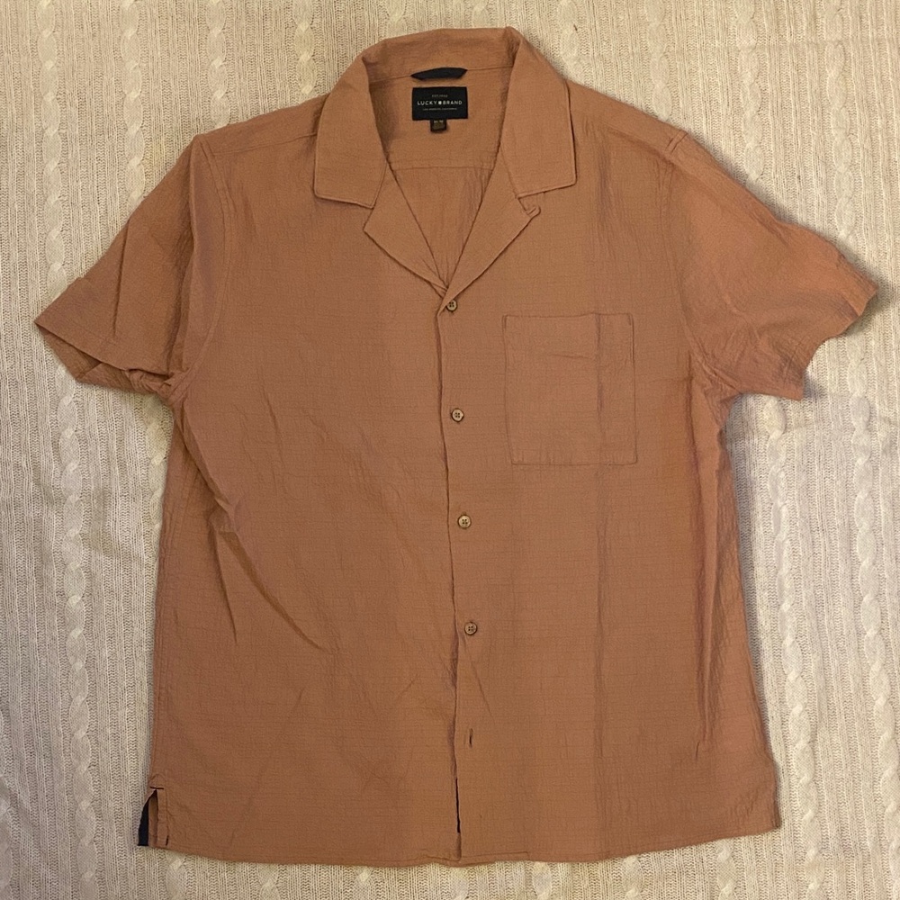 Lucky Brand Brown Casual Button Down Shirt